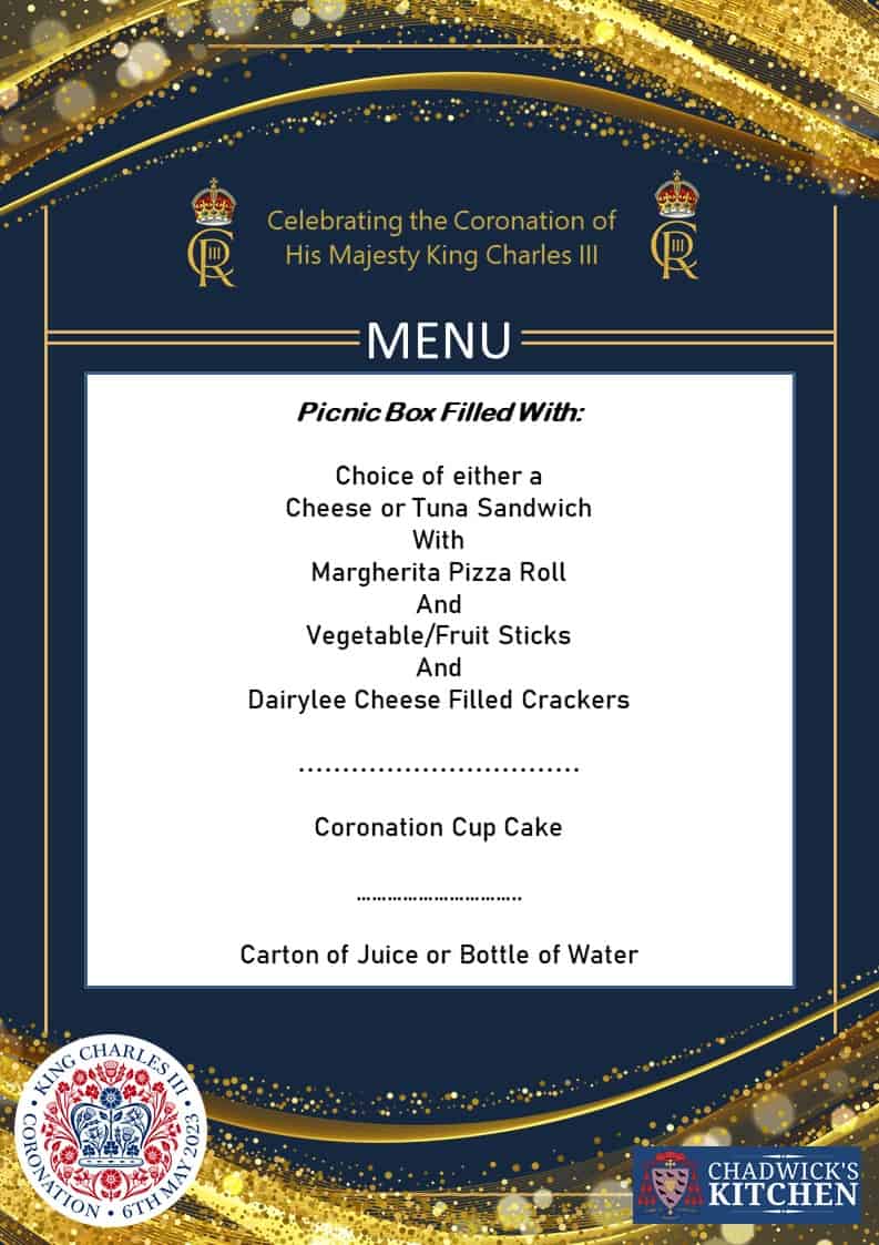 Coronation Menu – Friday 5 May 2023